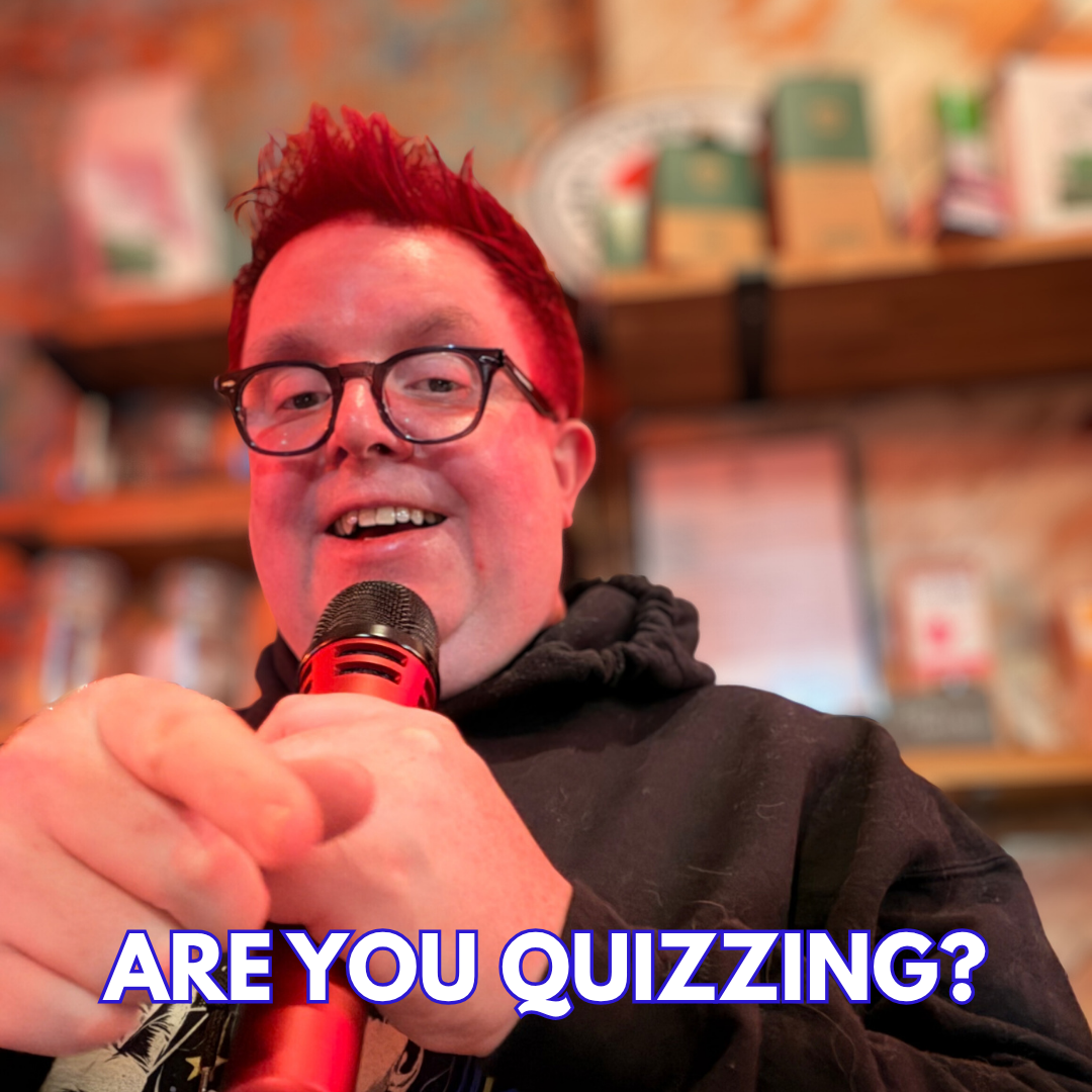 Krys hosting a quiz night at a Birmingham venue